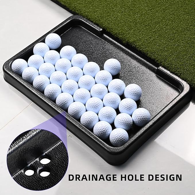 Golf Ball Tray, Weather Ready, 43x32.5x4cm, Golf Storage Organizer, Driving Range Accessory, Stable Structure, for Outdoor Backyard Driving Range Course