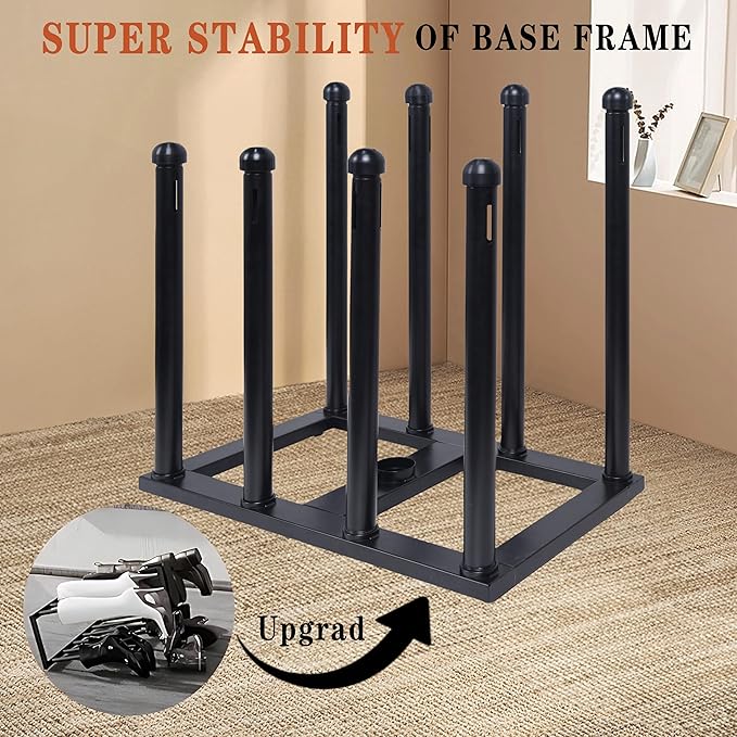 Boot Rack Organizer Tall Boots Boot Storage Free Standing Shoe Racks Black Metal for Dorm Room, Closet, Entryway, Bedroom for 4 Pairs With Multifunctional Portable Dryer 600W(54.4*50.2*30)