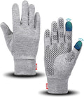 Aegend Lightweight Winter Gloves for Men Women, Warm Running Gloves Touchscreen Thermal Glove Liners for Cold Weather Driving, Cycling & Hiking, Non-Slip, Elastic Cuff, Stretchy, Durable