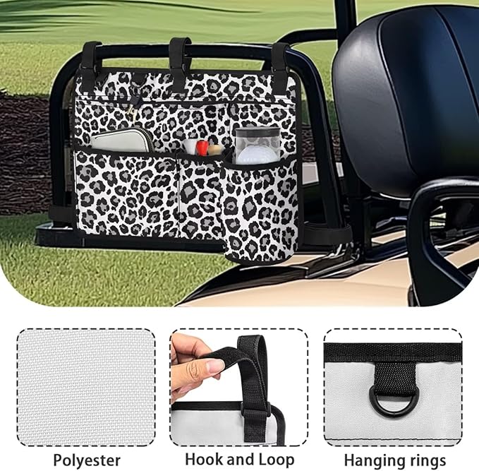 Golf Cart Rear Seat Organizer Storage Bag Large Capacity Golf Cart Accessory for Club Car, Wheelchair and Walker