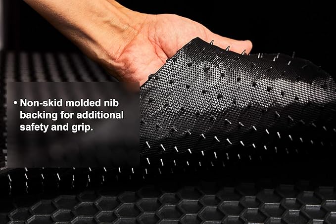 TOUGHPRO Floor Mats Accessories 1st + 2nd + 3rd Row for GMC Acadia 2nd Row Bucket Seat All Weather Heavy Duty Black Rubber 2007 2008 2009 2010 2011 2012 2013 2014 2015 2016