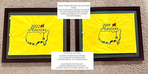 11x10 Brown Golf Scorecard Frame, Mouldling brn-001, Green Mat (holds approx. 6"x8" card; card not included)
