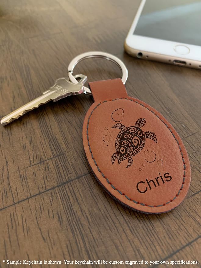 LaserGram Oval Keychain, Water Polo, Personalized Engraving Included