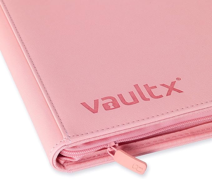Vault X 9 Pocket Trading Card Zip Binder, 360 Cards, Premium Exo-Tec Album Material, 20 Side-Loading Pages, Folder for Collectible Games, Sports, TCG (Pink)