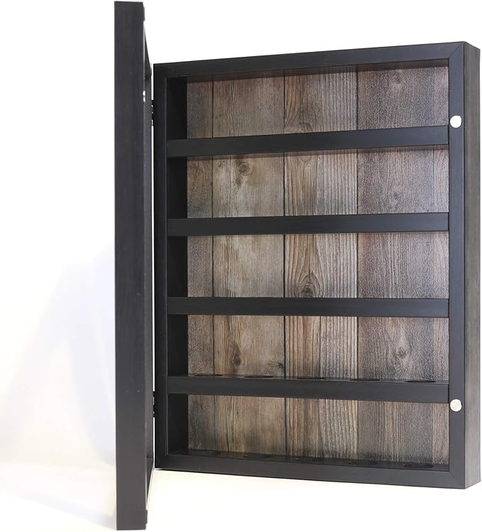 Lawrence Frames 531011 11x14 Golf Display Case-Holds 25 Logo Balls Shadow Box Frame, Black