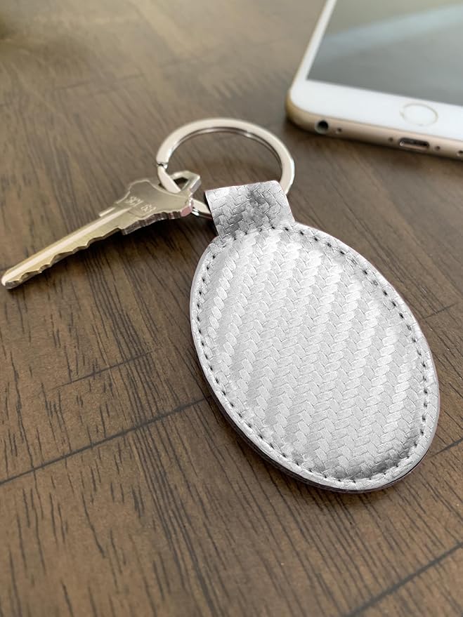 LaserGram Oval Keychain, Disc Golf, Personalized Engraving Included