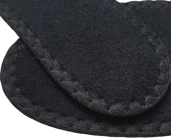 Happystep Cotton Terry Cloth Insoles, Barefoot Shoe Inserts, Sweat Absorption, Odor Control, Moisture-Wicking, Washable and Reusable, Zero Drop Shoe Insoles, 1 Pair Black and 1 Pair White (Women 11)
