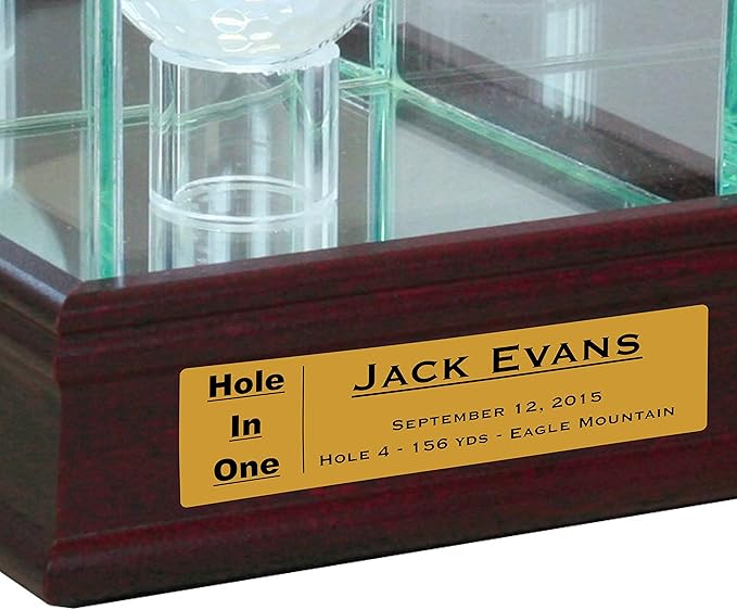 Golf Ball Display Case (Cherry with Engraving)
