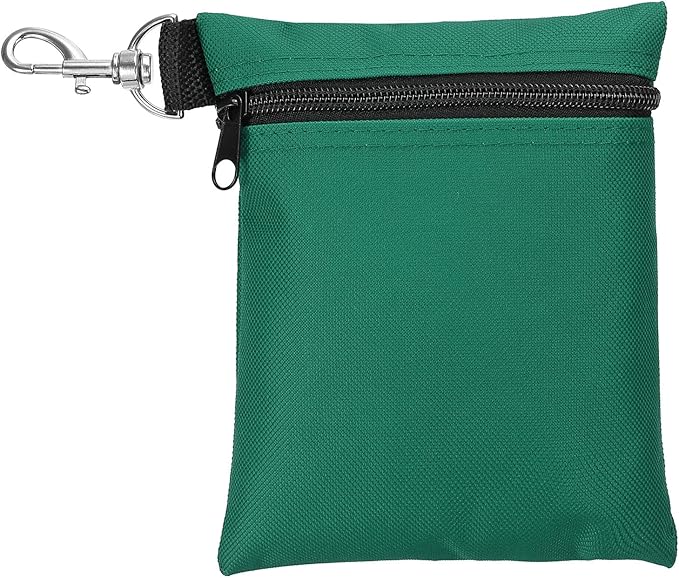 PATIKIL Golf Tee Pouch, Zipper Golf Ball Bag with Metal Lobster Claw Clip for Men Women Valuables Holder