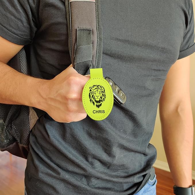 LaserGram Oval Keychain, Disc Golf, Personalized Engraving Included