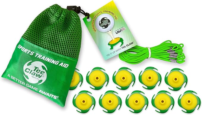 Tee Claw Golf Tee Holder, Great for Golf, Baseball and Softball for Putting Training Aid, Foot Placement, for Indoor and Outdoor Training, Made in USA