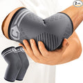 CAMBIVO 2 Pack Elbow Brace for Tendonitis, Tennis Elbow Compression Support Sleeve for Golfers Elbow Pain Relief, Arthritis, Bursitis, Workout, Weightlifting