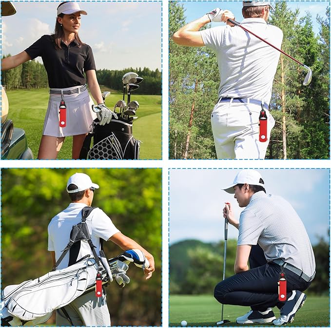 PATIKIL Golf Ball Carry Bag, Golf Tee Holder Pouch Portable Neoprene Golf Ball Holder with Clip for Men and Women Storage Gifts