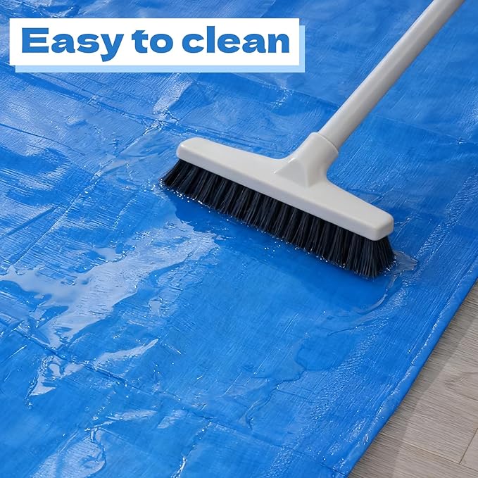 Containment Mat 8' x 18' Waterproof Garage Floor Mat for Prevent Snow Rain and Mud from Damaging The Garage (No Raised Edge)