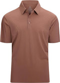 Esabel.C Golf Shirts for Men Dry Fit Performance Short Sleeve Print Moisture Wicking Collared Shirt