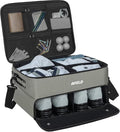 ANILD Golf Trunk Organizer, 2 Layer Golf Storage Case with Separate Ventilated Compartment for 2 Pair Shoes, for Balls, Tees, Clothes, Gloves, Accessories, Golfer Gifts