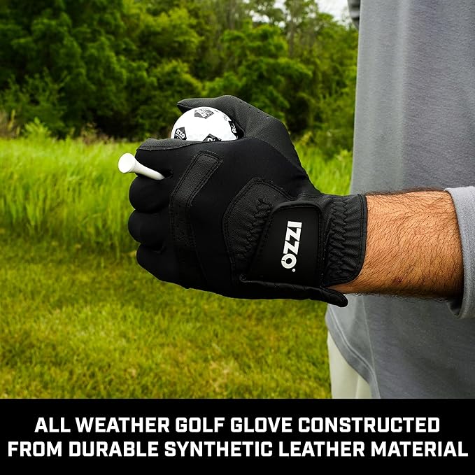 Izzo Universal Fit Golf Glove - Worn On Left Hand for Right-Handed Golfers
