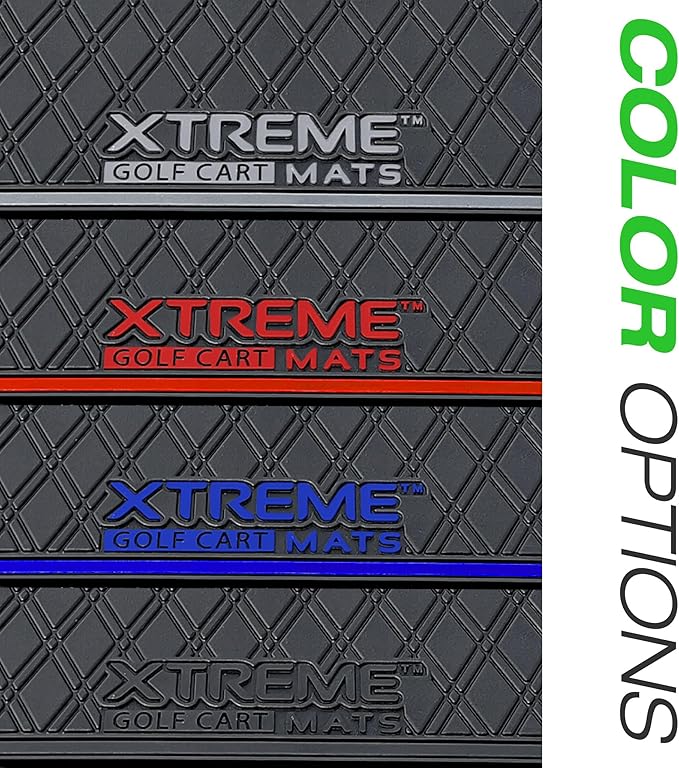 Xtreme Mats Bag Well Mat Rubber Liner Insert Protects Plastic Surfaces from Scuffs for Golf Carts - Compatible with Yamaha DR2 Drive2 EFI QuieTech - Blue Trim