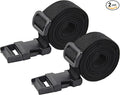 Wisdompro Luggage Strap, 2 Pack Heavy Duty Utility Strap with Quick Release Buckle, Adjustable Nylon Strap for Suitcases, Backpacking, Sleeping Bag Compression - 68 inches, Black