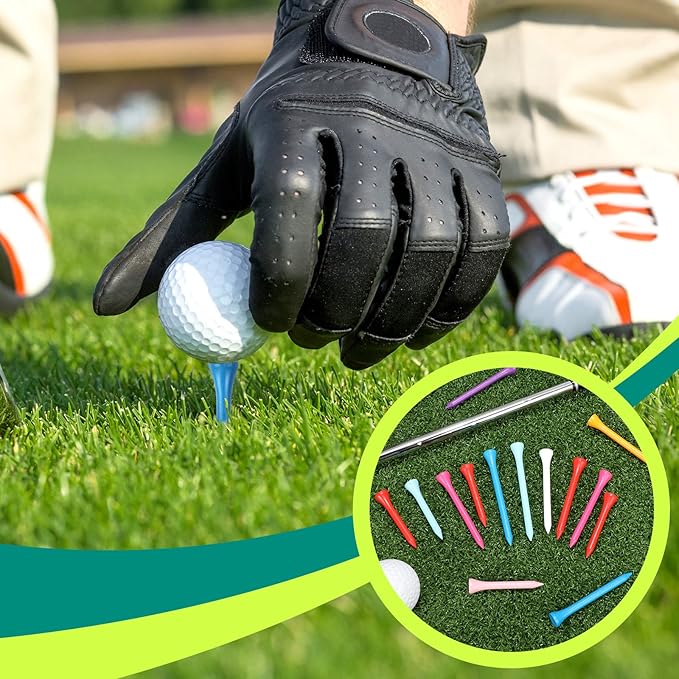 Mudder 600 Pack Golf Tees Bulk Wooden Golf Tees Multicolor Wood for Men Balls Accessories