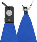 Magnetic Golf Towels for Golf Bags with Clip & Ultra Strong Magnet - Waffle Weave Microfiber Towel for Secure Hold on Bags & Carts - Ideal Club Cleaner & Accessories - Bright Blue