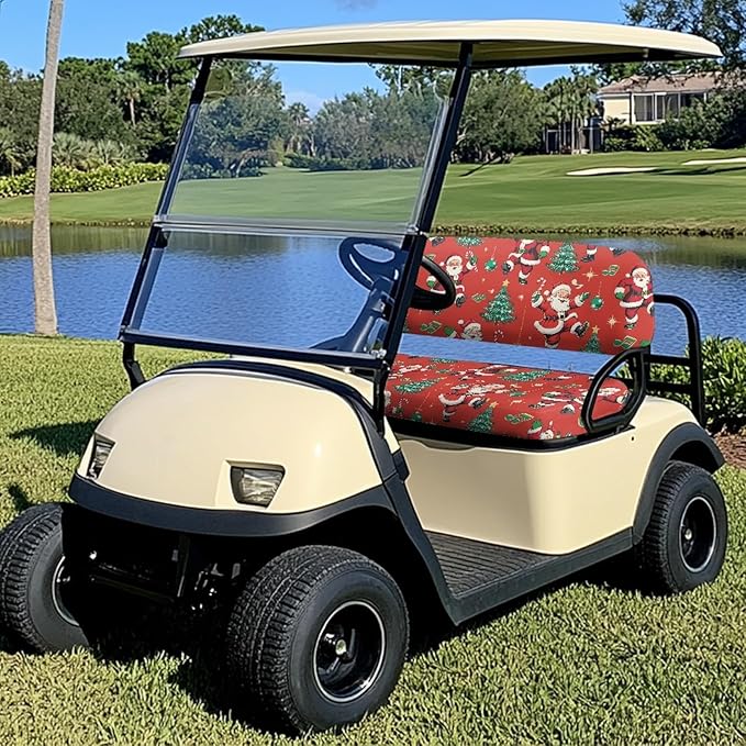 Fashion Print Golf Cart Seat Covers 2 Passenger Golf Cart Backrest Cover Golf Cart Seat Towel Gift for Friends