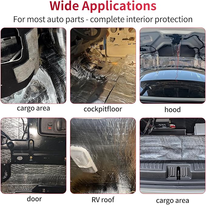 197mil 9.95sqft Car Sound Deadening Material Mat - Automotive Carpet Sound Dampening, Auto Sound Deadener Foam RV Insulation Car Audio Accessories, Heat Insulation for Floor, Door, Truck