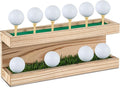Menkxi Rustic Wood Golf Ball Holder 12.5 x 3 Inch Wall Mounted Vintage Display Stand Floating Shelf with Golf Tees for Christmas Storage Party Decor Supplies