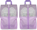 Shoe Bags For Travel, Used As For Storage or Shoe Travel Bag, Space Saving When Travelling With This Travel Shoe Bags For Packing, Sneaker Bag. (Light Purple, 2 Pack, Large)