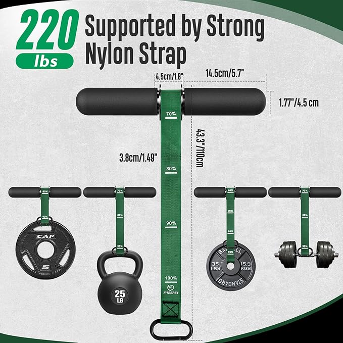 FitBeast Forearm Strengthener & Forearm Exerciser, Wrist Roller with Thicker Handle, Forearm Strength Trainer with Adjustable Strap - Ideal for Grip Strength, Muscle Building, Rehabilitation