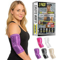 BLITZU Elbow Compression Sleeve for Tendonitis 2 Pack, Tennis Elbow Brace Support for Men and Women Golfers Elbow Pain Relief, Arthritis, Bursitis, Arm Brace for Workout, Weightlifting Purple M
