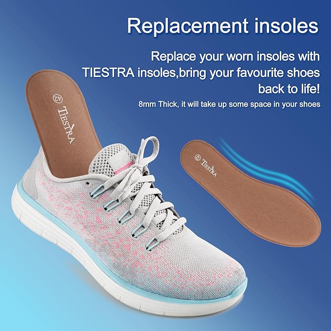 2 Pair -Shoe Inserts for Mens Memory Foam Insoles,Replacement Insoles for Work Boots Running Shoes, Cushion Shock Absorbing for Foot Pain Relief, Comfort Breathable Inner Soles Brown 45EU,US12