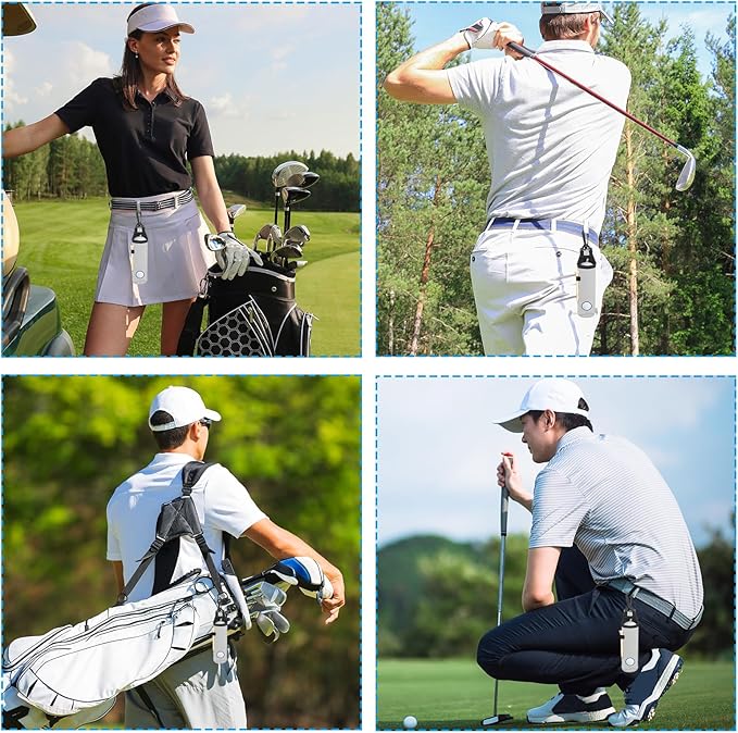 PATIKIL Golf Ball Carry Bag Golf Tee Holder Pouch Portable Neoprene Golf Ball Holder with Clip for Men and Women