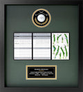 Universal Golf Achievement, Event, Award Display Case Frame for Ball, Scorecard, Photo & Printed Graphic Info Insert (Premium, 3 Components)