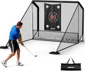 Golf Practice Net, 10x7ft Heavy Duty Golfnets for Indoor/Outdoor Training, Portable Hitting Nets with Carry Bag, Ideal Golfs Training Aid for Golfers Backyard Driving Chipping Swing
