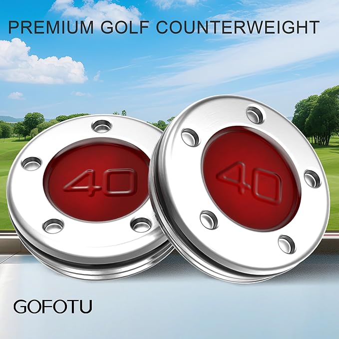 2pcs 5g-40g Golf Custom Weights Compatible with Titleist Scotty Cameron Golf Club Putters Newport Red (2PCS 40g(Doesn't include Wrench))