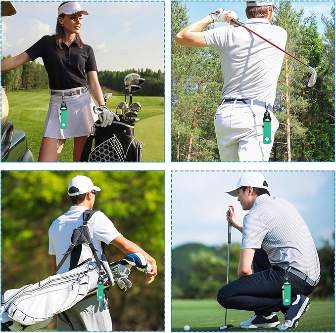 PATIKIL Golf Ball Carry Bag Golf Tee Holder Pouch Portable Neoprene Golf Ball Holder with Clip for Men and Women