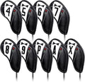 The Golf Father Golf Club Covers, Driver Fairway Hybrid Headcover, Funny Putter Cover Magnetic, Black & White Color Iron Covers,Golf Gifts for Men