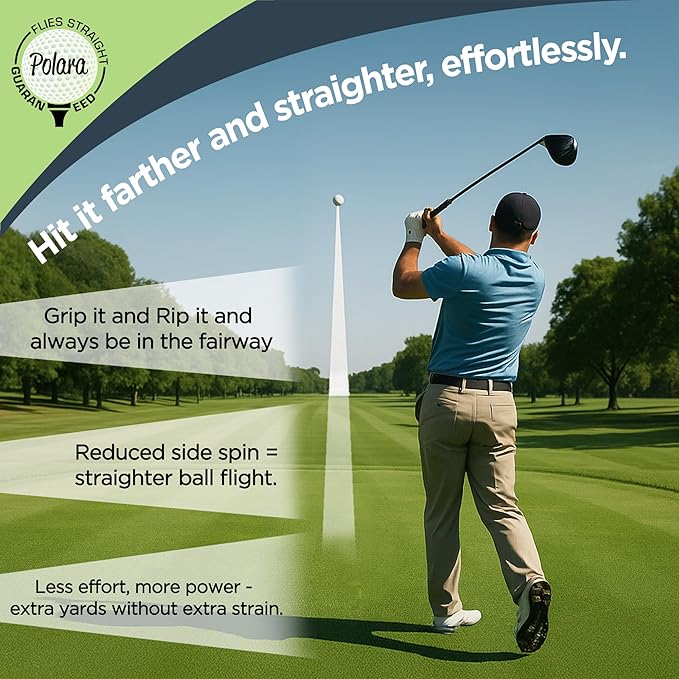 Polara Golf Self-Correcting Golf Balls – Soft Feel, Anti-Slice & Hook Correction, Exceeds USGA Limits, Dimple Pattern, High-Performance Balls for Men & Women