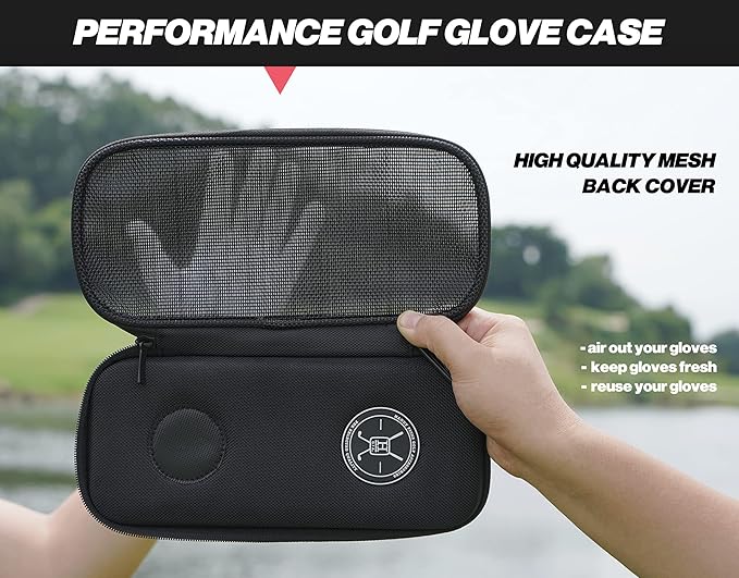 Handy Picks Performance Golf Glove Case - Golf Gloves Holder Case That Protects n Keeps Your Golf Gloves Neat n Dry - Air Flows Through on The Back Cover to Let The Moisture Out
