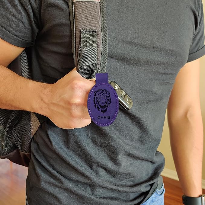 LaserGram Oval Keychain, Water Polo, Personalized Engraving Included