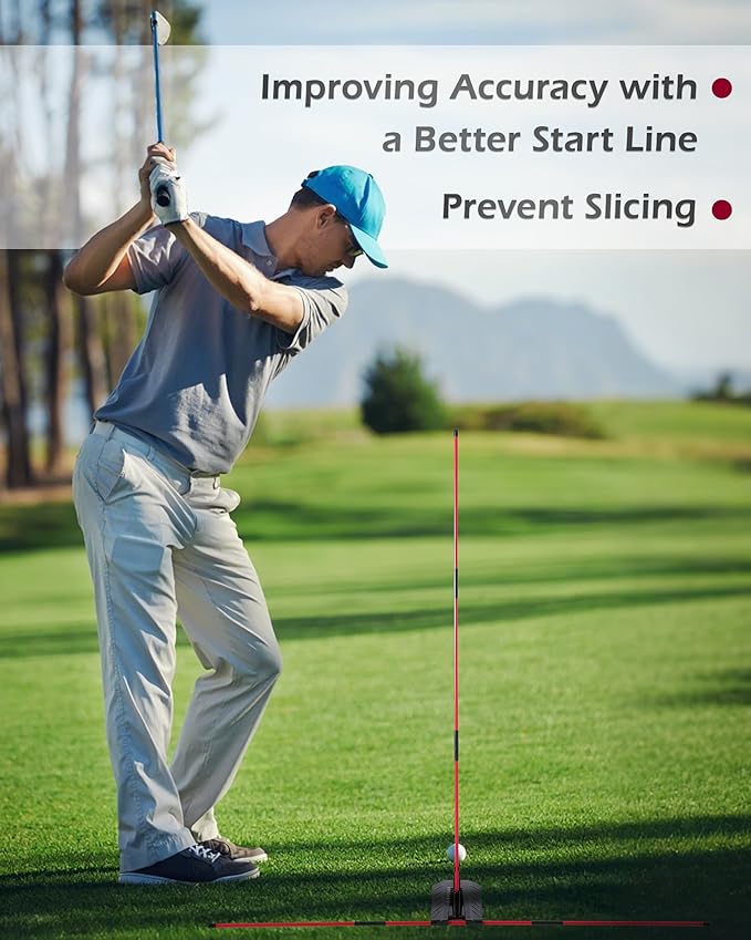 Golf Alignment Sticks, Golf Swing Trainer with Angle Plate/Holder Sets, Posture Corrector Golf Trainging Aid, Swing Plane Trainer for Aiming, Putting, Swing/Professional Golf Practice Tools