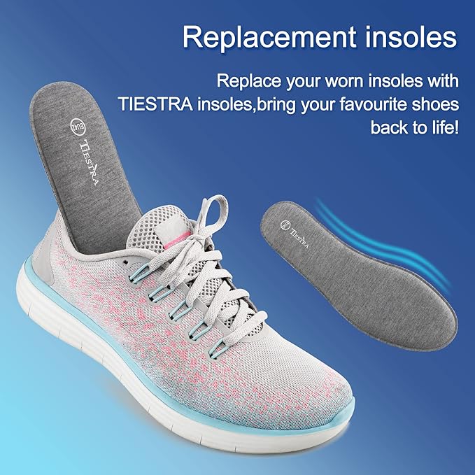 2 Pair -Shoe Inserts for Womens Memory Foam Insoles,Replacement Insoles for Work Boots Running Shoes, Cushion Shock Absorbing for Foot Pain Relief, Comfort Breathable Inner Soles 36EU,US5