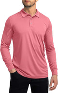 Men's Polo Shirt Long Sleeve Golf Shirts Lightweight UPF 50+ Sun Protection Cool Shirts for Men Work Fishing Outdoor