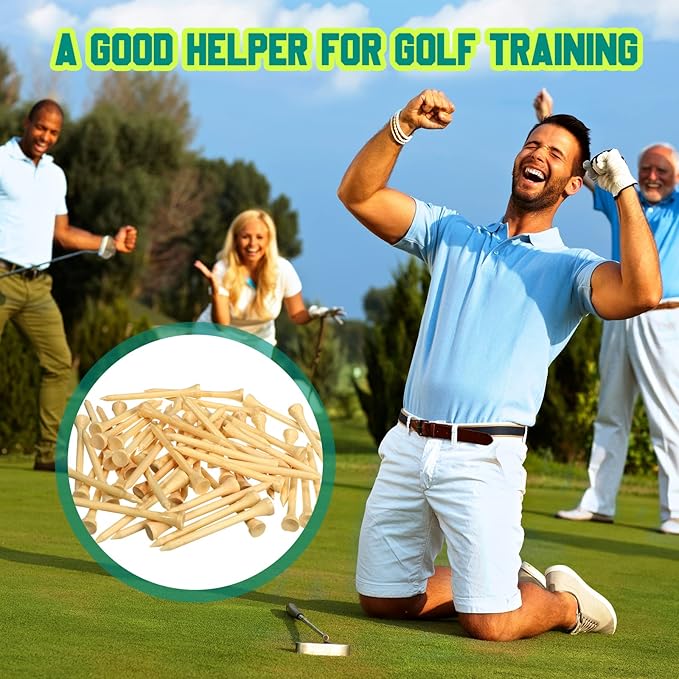 Mudder 600 Pack Golf Tees Bulk Wooden Golf Tees Multicolor Wood for Men Balls Accessories