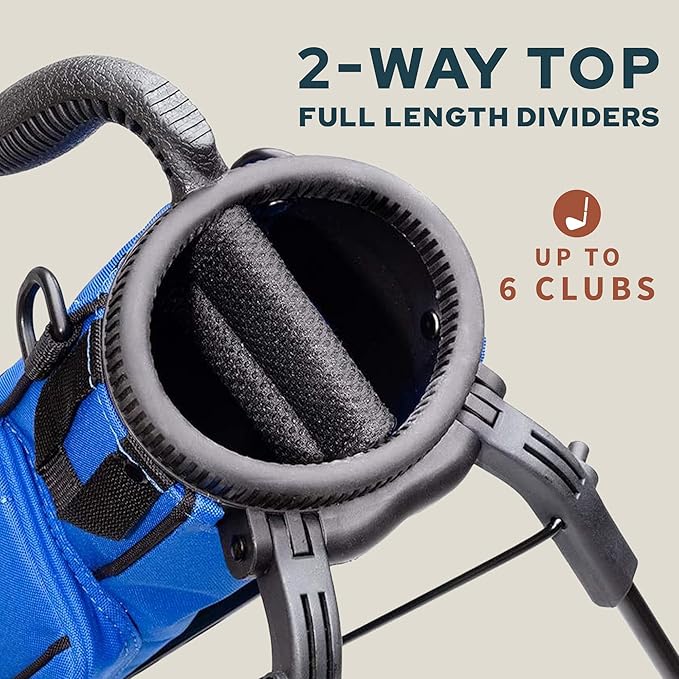 The Original Lightweight Sunday Golf Bag with Stand – Easy to Carry, Durable Pitch & Putt Bag for Driving Range, Par 3 & Executive Courses