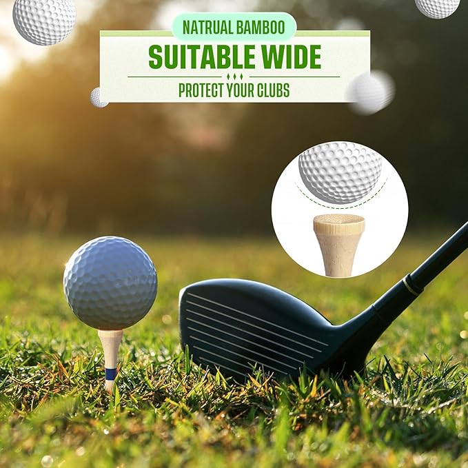 Mudder 600 Pack Golf Tees Bulk Wooden Golf Tees Multicolor Wood for Men Balls Accessories