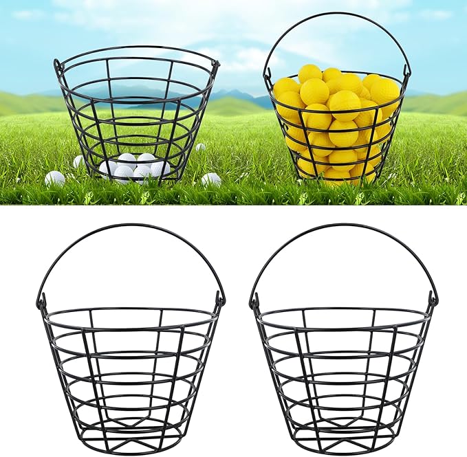 Roykaw Golf Ball Basket Bucket Container for 50 Balls,with Handle,Built to Last/Easy to Organize