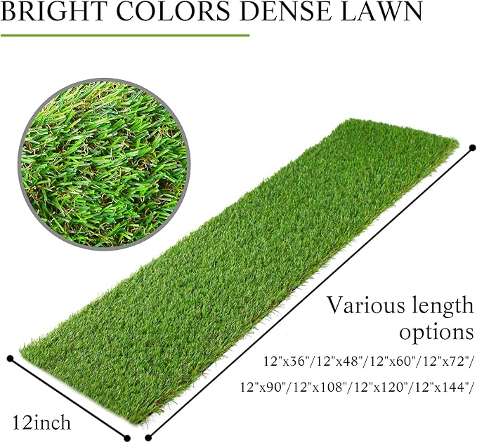 GLOBREEN Artificial Grass Table Runner 36 Inches for Christmas Mantel Decor Table Centerpiece Football Party Golf Themed Birthday Baby Shower
