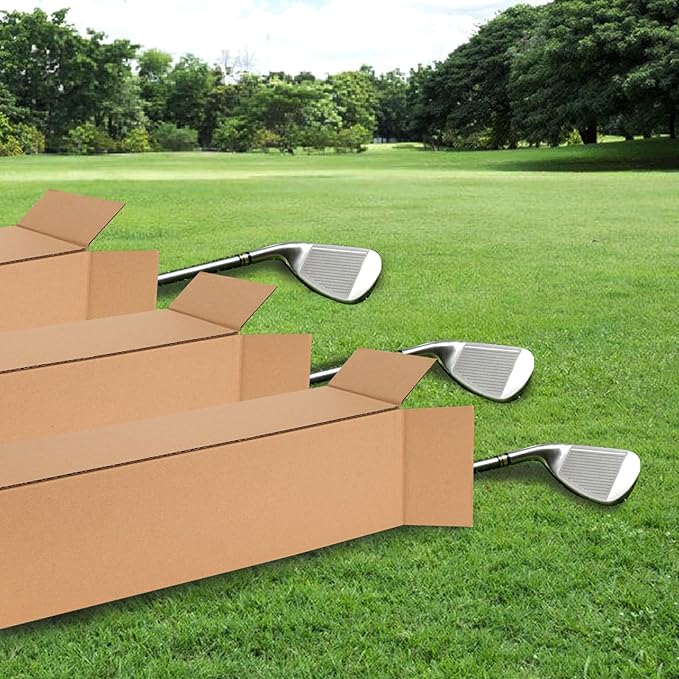 6x6x48 Inch Tall Corrugated Cardboard Boxes 5 Pack, 6"L x 6"W x 48"H Golf Club Shipping Boxes - Shipping, Moving, Packaging, Mailing, Storage Box for Home or Business